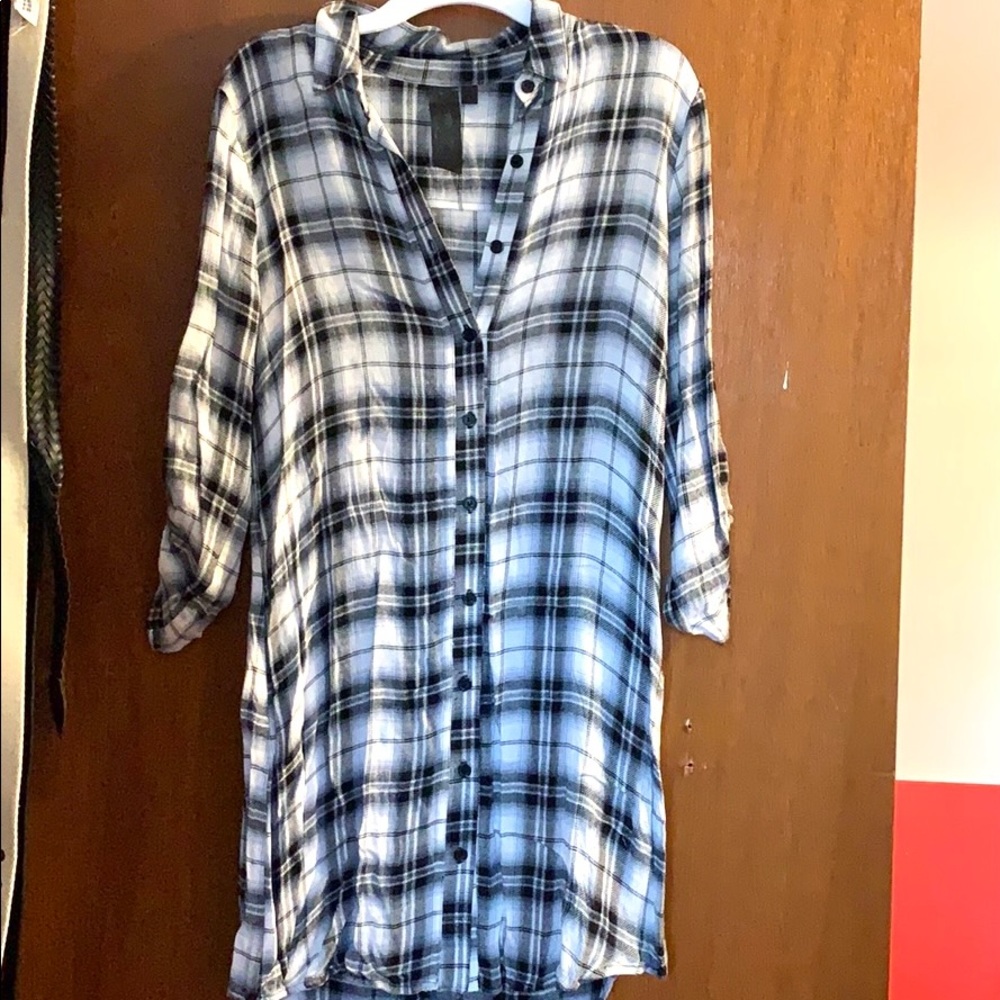 Plaid Button Down Dress